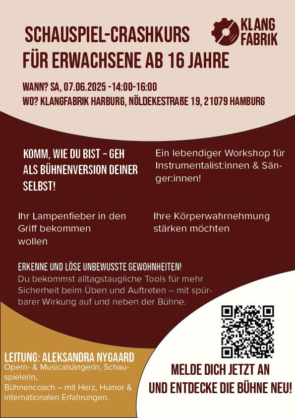 flyer für den schauspiel workshop