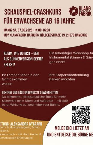 flyer für den schauspiel workshop
